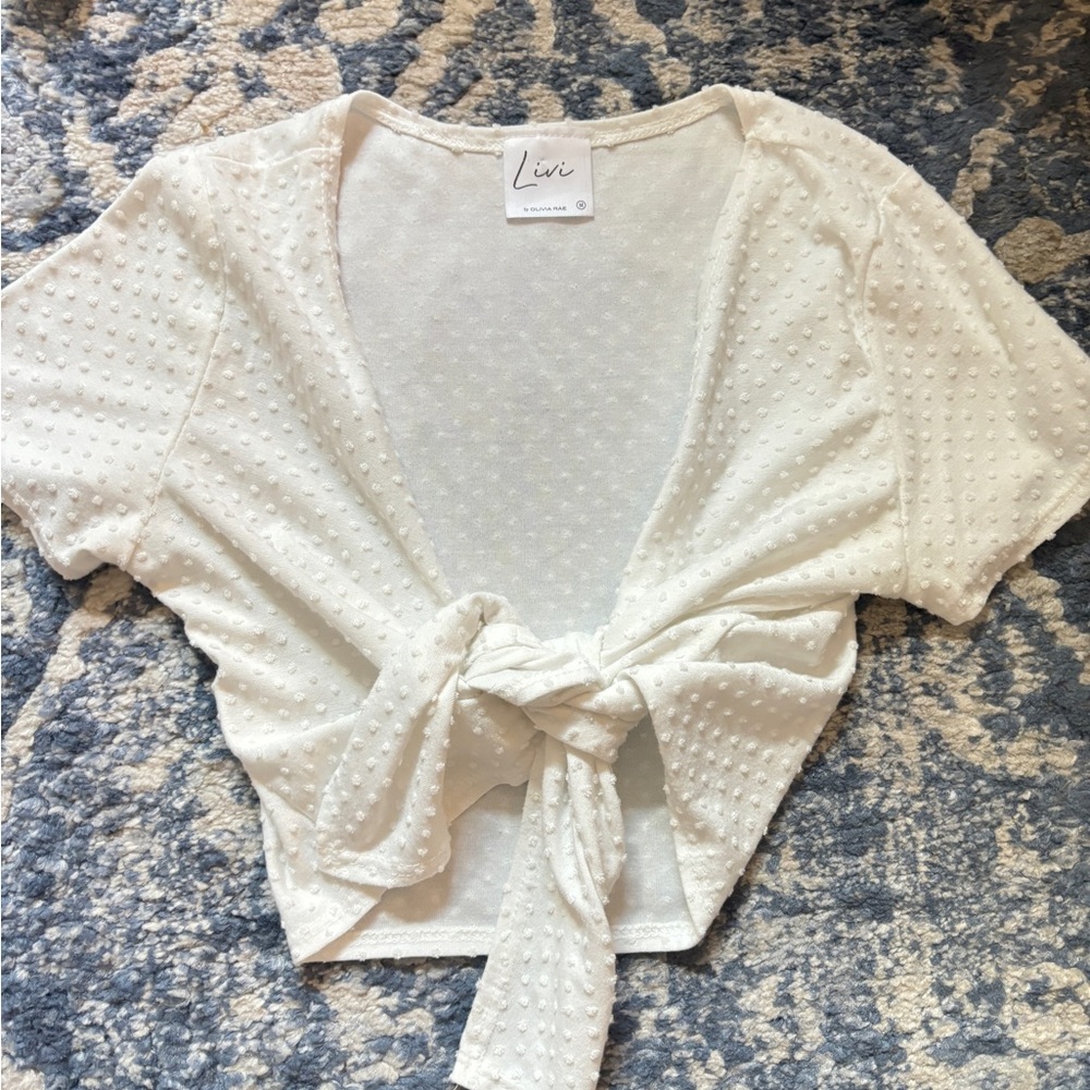 White Livi crop top